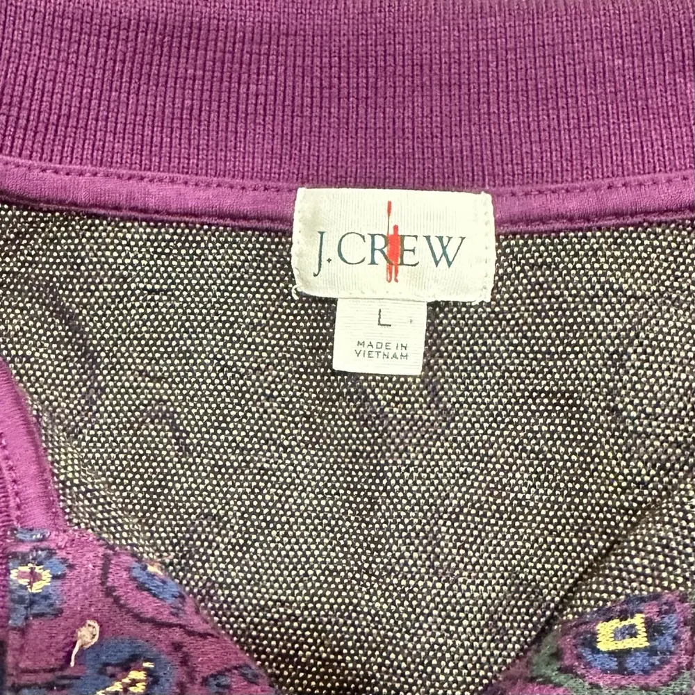 J.Crew Long-sleeve Polo Shirt In Double-knitJacquard For Men Size‎ L
